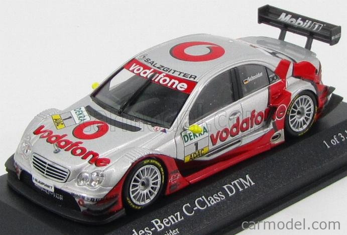Minichamps 400043401 Scale 1 43 Mercedes Benz C Class Amg Team Vodafone N 1 Dtm 2004 B Schneider Silver Red