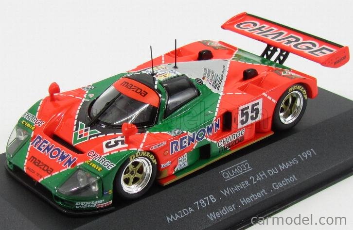 MAZDA - 787B RENOWN CHARGE N 55 WINNER 24h LE MANS 1991 B.GACHOT -  J.HERBERT - V.WEIDLER