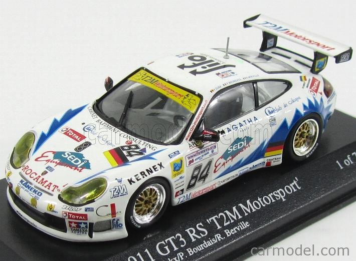 1/43 Porsche 911 GT3 RS T2M Motorsport 24h Le Mans 2006 Minichamps 750ex Limited