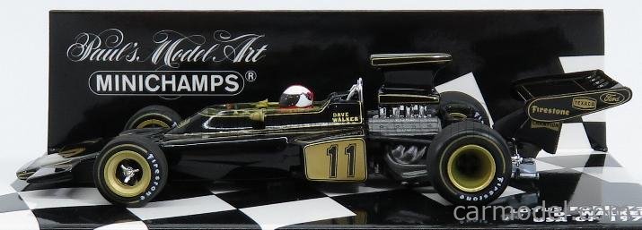 MINICHAMPS 400720011 Scale 1/43  LOTUS F1  72 FORD N 11 USA GP 1972 D.WALKER BLACK GOLD