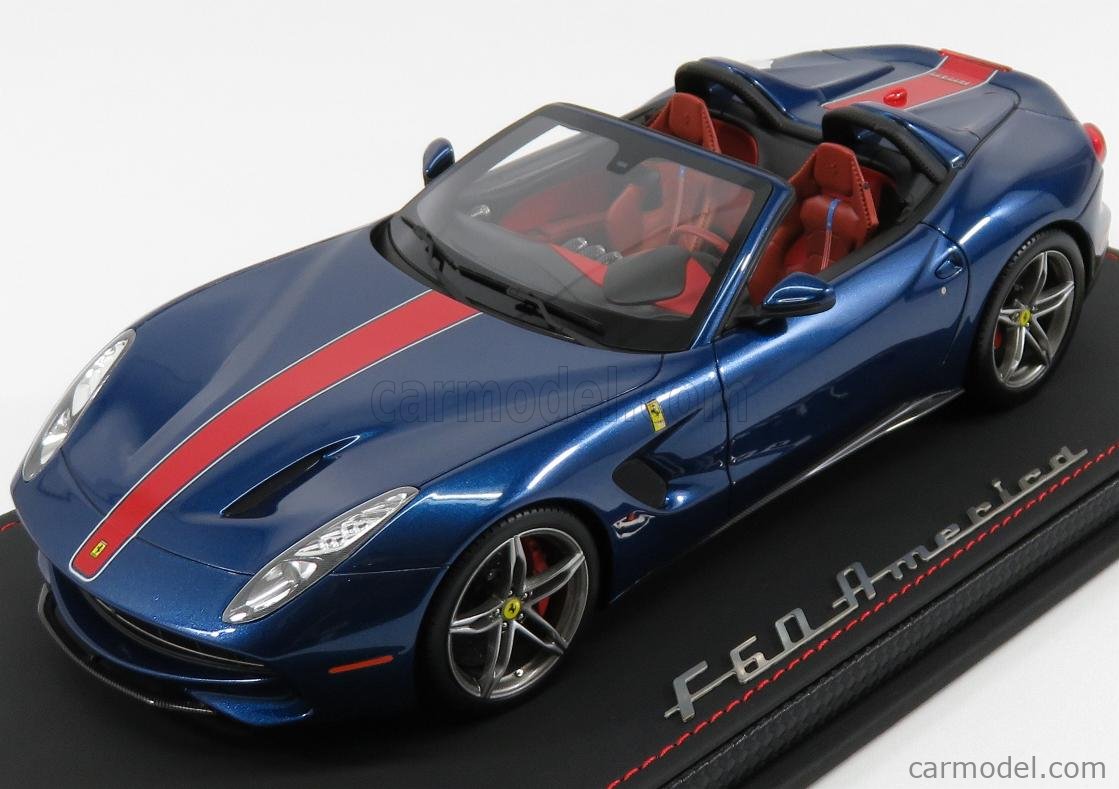 r Models Pb Scale 1 18 Ferrari F60 America Spider 14 Con Vetrina With Showcase Blue Nart Met