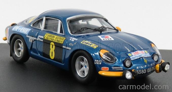Miniature Alpine Renault A110 - 24H Du Mans 1972 - Collomb N°1 - Trofeu 1/43 (sans Boîte)