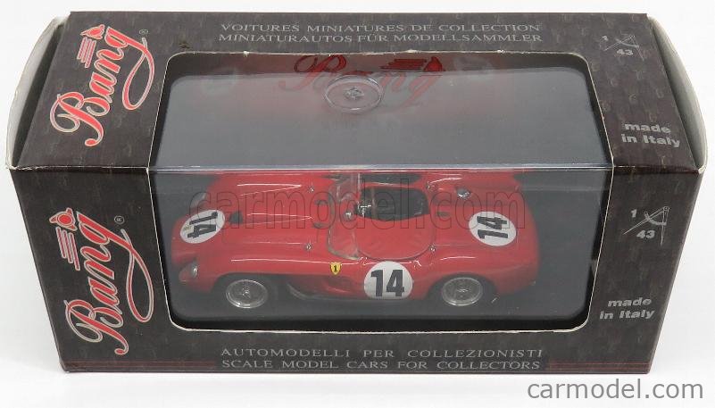 BANG 7132 Scale 1/43 | FERRARI 250TR N 14 SEBRING 1958 HILL - COLLINS RED