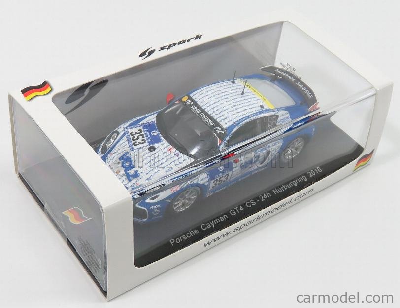 Spark SG259 - PORSCHE Cayman GT4 CS n°353 24h Nurburgring 2016 1/43