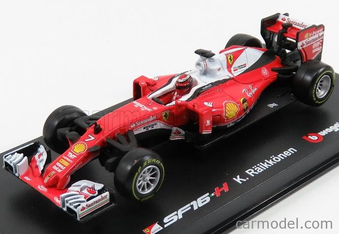 Bburago 1:43 F1 Ferrari Team SF16-H #7 Kimi Raikkonen Voiture Modèle 2016 