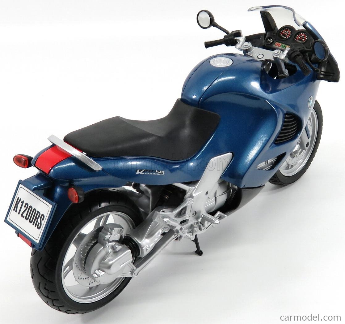 Miniature moto Motormax BMW K1200RS 2000 BLEUE chez 1001hobbies  (Réf.76251BL)