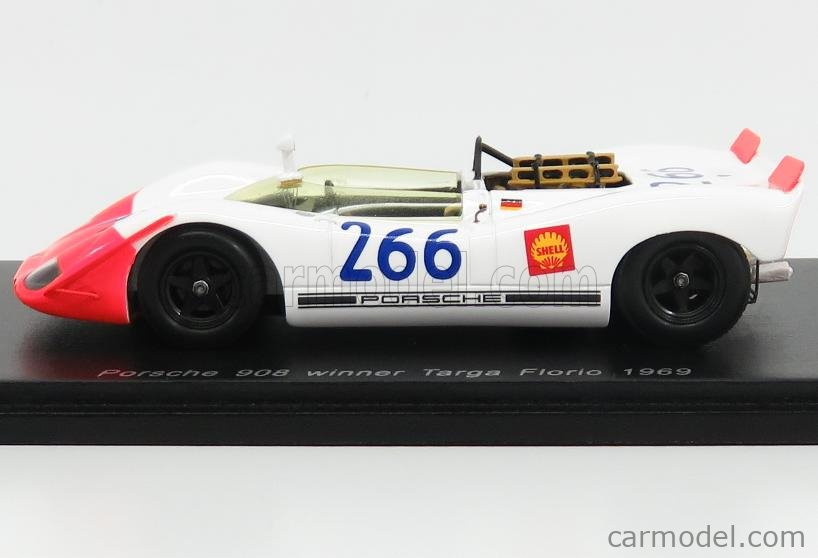 PORSCHE - 908/02 SPIDER N 266 WINNER TARGA FLORIO 1969 G.MITTER - U.SCHUTZ