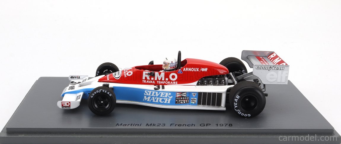 OPO 10 - Formula 1 1/43 Miniature car Compatible with Martini MK23 René OPO 10 - Formula 1 1/43 Miniature car Compatible with Martini MK23 René