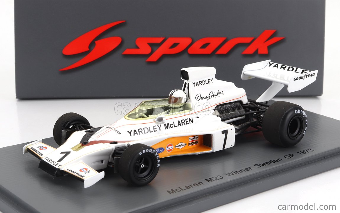 Miniature Spark McLaren M16 N°85 – Indy 500 1971, D. Hulme, 1/43, Très Bon état