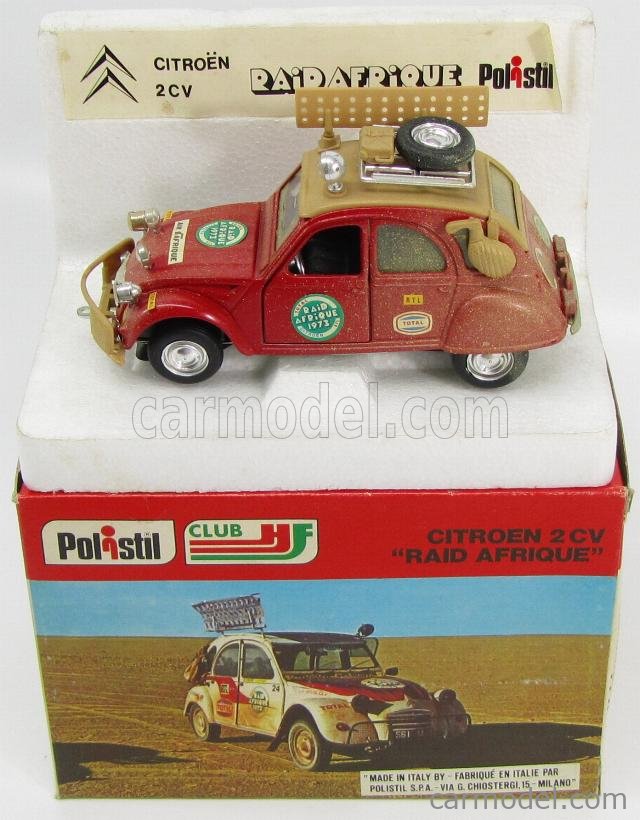Miniature Polistil 1/25 - Citroën 2CV Raid Afrique - Réf S630 - Occasion