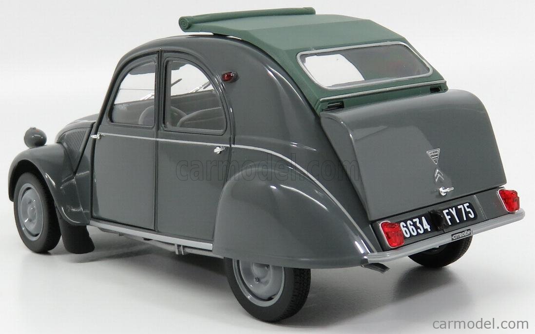 Modèle de voiture à l'échelle 1:18, compatible avec Citroen 2CV 1957,  modèle de voiture en alliage de simulation, porte complète, cadeau