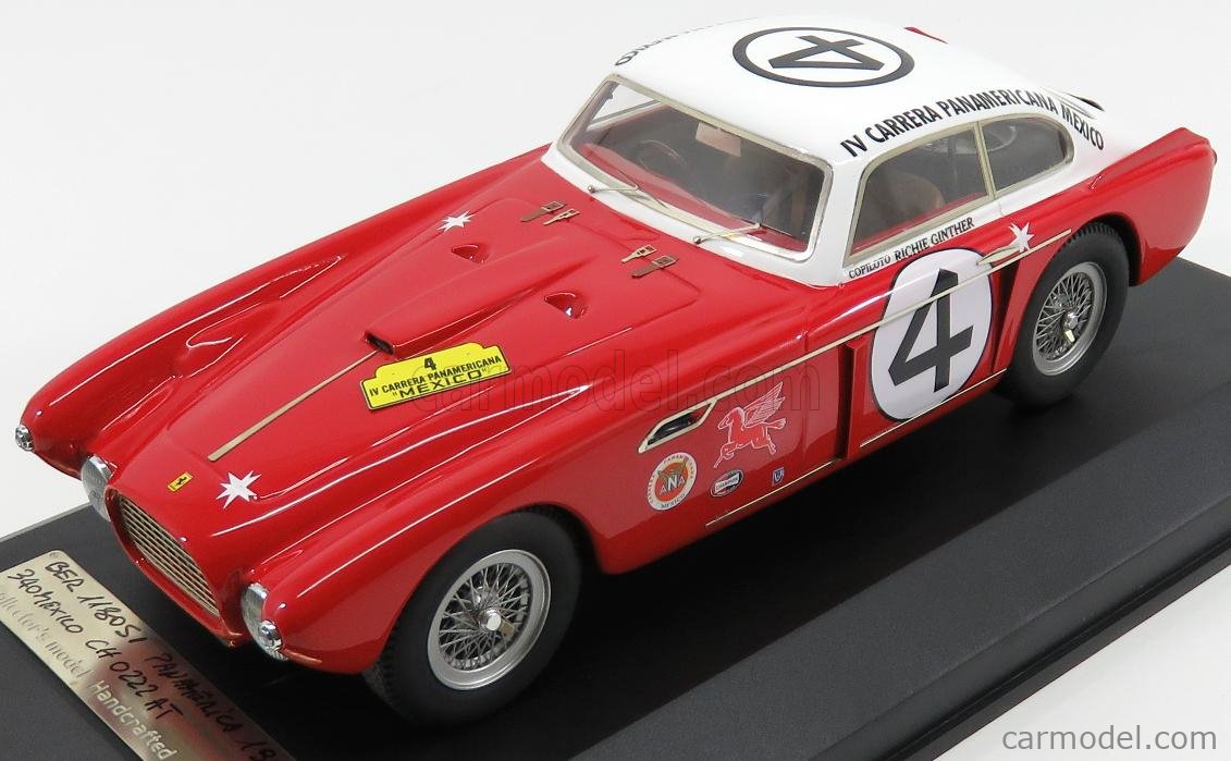 FERRARI - 340 MEXICO ch.0222 VIGNALE COUPE N 4 CARRERA PANAMERICANA 1953  P.HILL - R.GINTHER