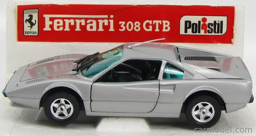 POLITOYS POLISTIL S61 Scale 1/25 | FERRARI 308 GTB 1977 SILVER