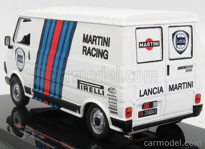 IXO-MODELS CLC297 Scale 1/43 | FIAT 242 VAN TEAM MARTINI RACING RALLY  ASSISTANCE 1984 WHITE BLUE RED