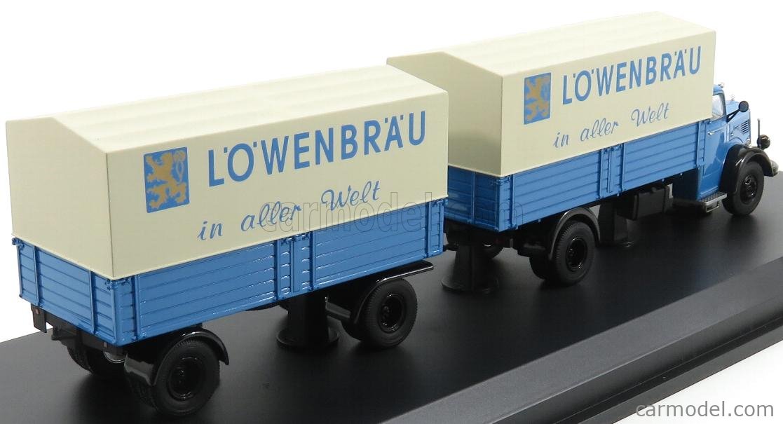 Mercedes-Benz L6600 + Zweiachs-Anhänger 'Löwenbräu' - 1:43 - Schuco
