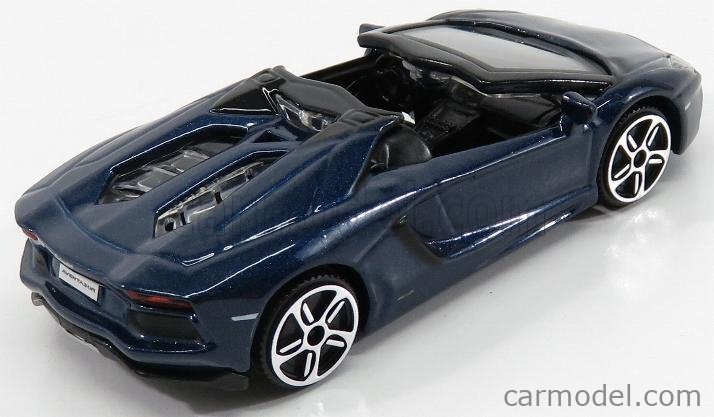 Bburago Lamborghini Aventador LP700-4 Roadster in blue 1:43 scale model 