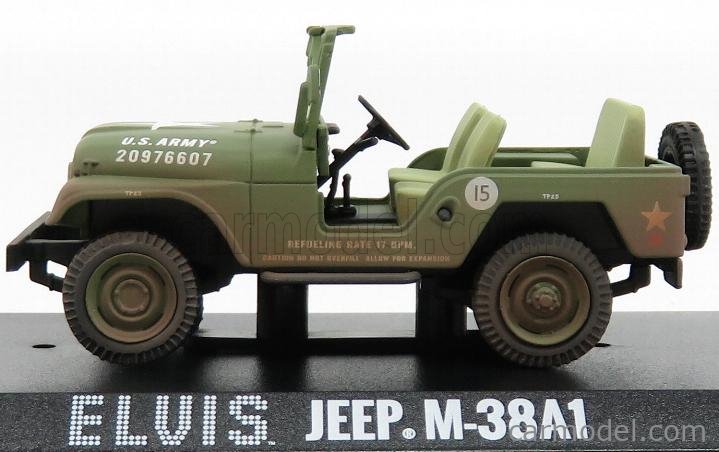 Greenlight Elvis Presley 1963 US Army Jeep Willy's Cold War ERA CJ-5 1:43 86311 