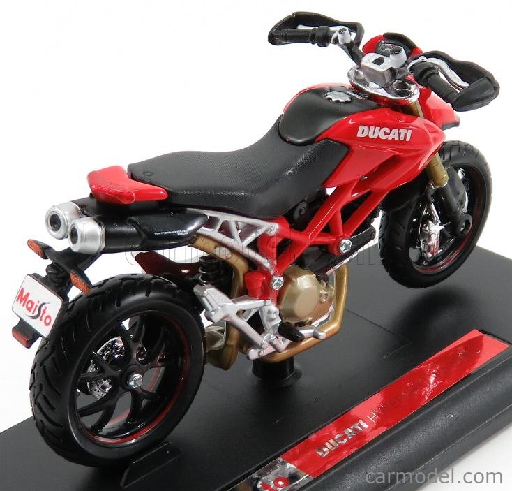 Ducati Hypermotard Red Motorbike 1:18 Model 07084R MAISTO 