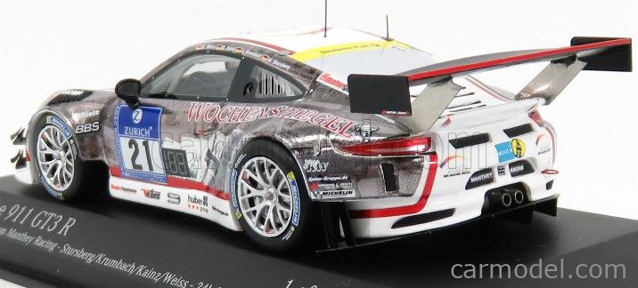 Porsche 911 type 991 GT3 R Nürburgring 2017 n° 911 Manthey racing 1/43 Spark SG325