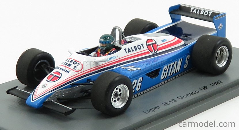 リジェ JS19 #26 J.Laffite 1982　Spark 1/43 SPARK-MODEL S4817 Scale 1/43 | LIGIER F1 JS19 N 26 MONACO GP