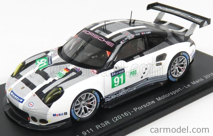 SPARK-MODEL S5134 Scale 1/43 | PORSCHE 911 991 CARRERA RSR TEAM PORSCHE ...