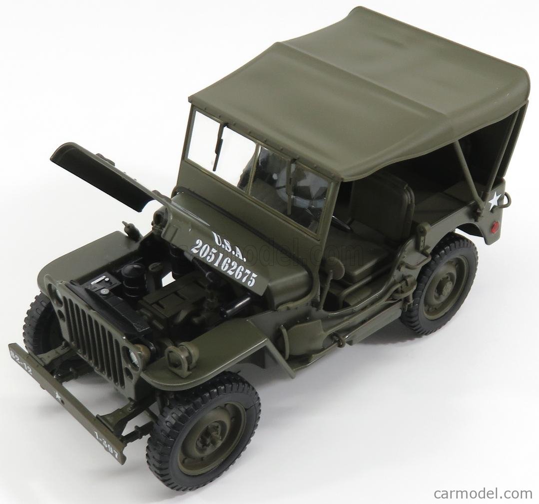 cabriolet fermé 1/18 Welly Jeep Willys U.S Army 