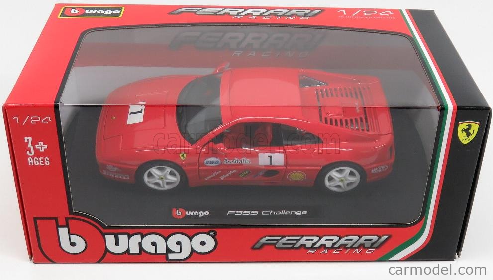 Ferrari f355 #1 Challenge 1995 red Burago 1:24 bu26306r modellbau 