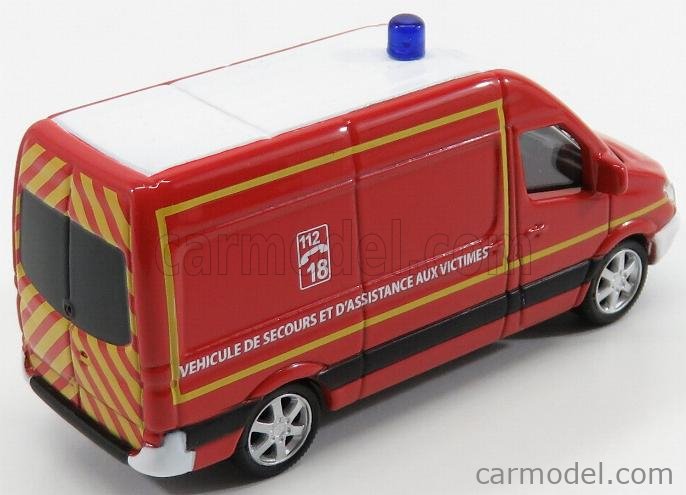 Norev 310801 Mercedes Benz Sprinter Pompiers Red Scale 1:64 Model Car New !° 