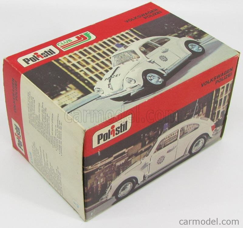 Jouet Ancien Polistil - Cox VW Coccinelle Polizei S15, Échelle 1/25, Verte