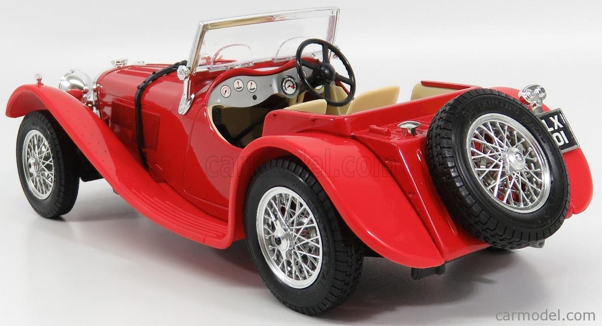 BURAGO 3006 Scale 1/18 | JAGUAR SS100 SPIDER 1937 RED