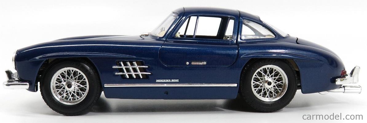Ixo Mercedes 300SL Coupe Modellauto – Maßstab 1/43, Dunkelblau, Mit Vitrine & Sockel, Ca. 11 Cm Lang