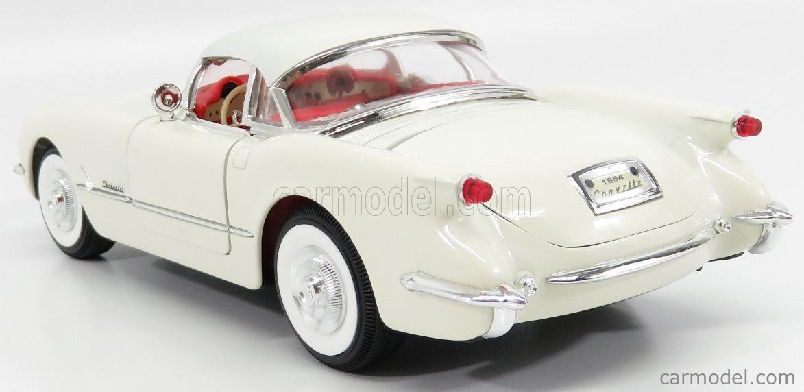 Mira 1/18 – Chevrolet Corvette 1954 Blanche (Modèle Diecast 7723B)