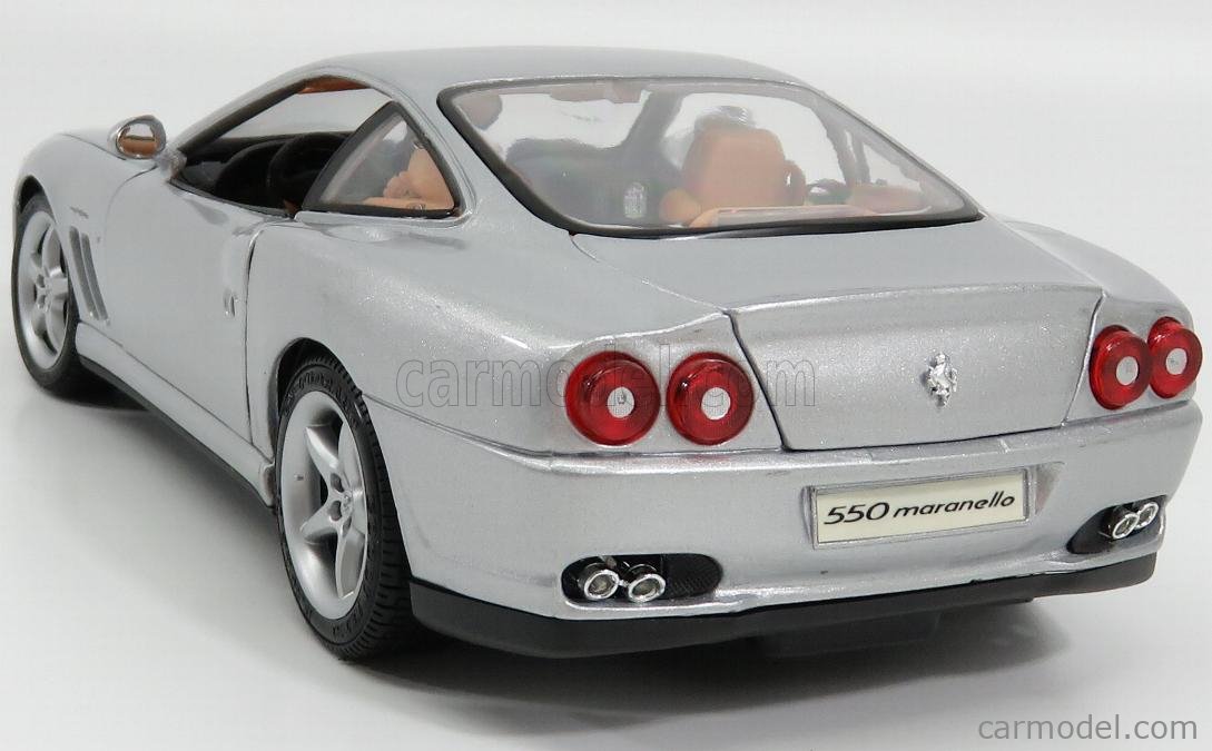 MAISTO 31839 Scale 1/18 | FERRARI 550 MARANELLO 1996 SILVER