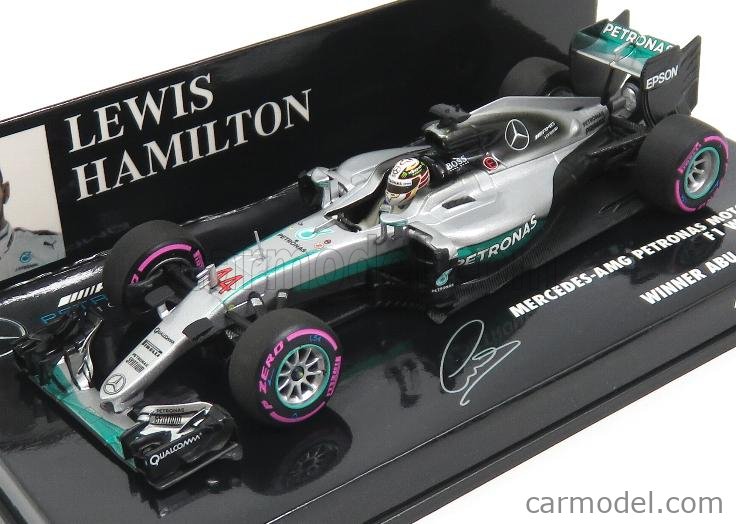 Lewis Hamilton 1/43 Scale Minichamps Mercedes W07 Winner Abu Dhabi GP 2016 