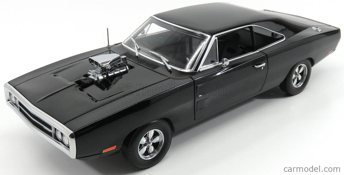 GREENLIGHT 19027 Scale 1/18 | DODGE DOM'S CHARGER 1970 - DOMINIC TORETTO -  FAST & FURIOUS I (2001) BLACK
