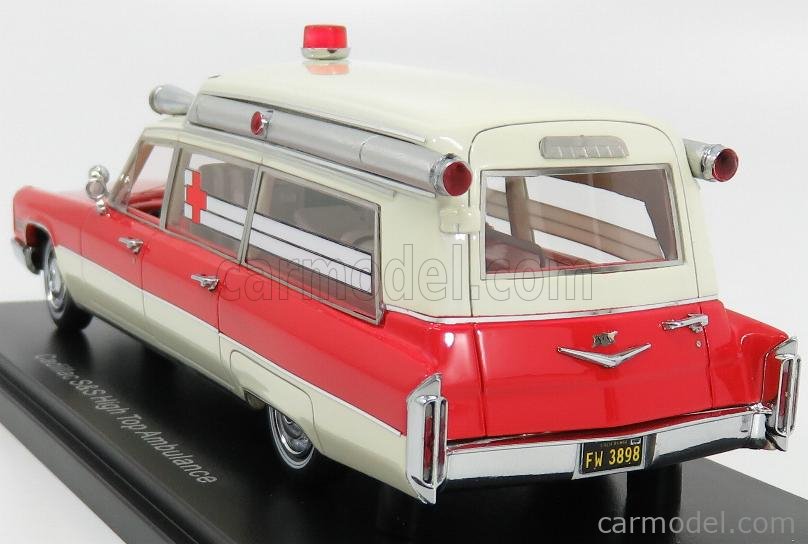 CADILLAC S&S High Top Ambulance 1966 White/Orange Details about   Scale model car 1:43 