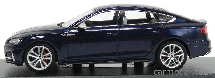 AUDI S5 Sportback 2016 Navarra Blue Scale model car 1:43 