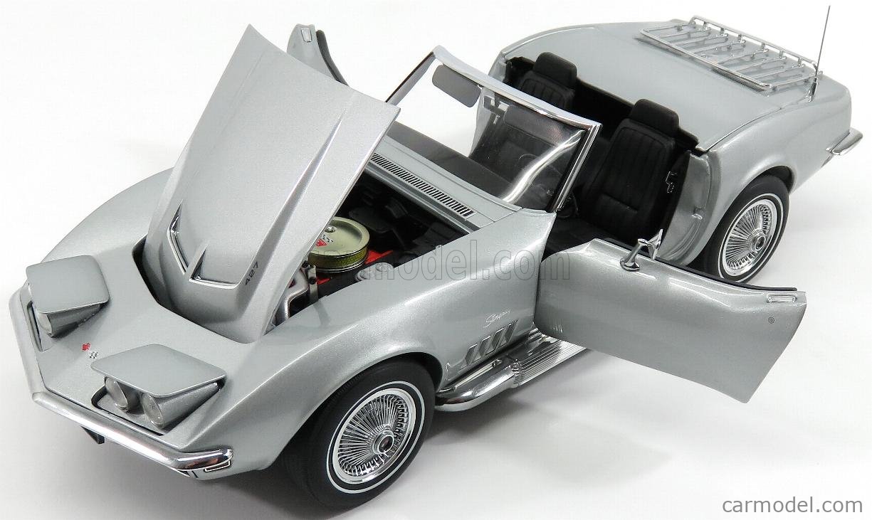 AUTOART 71162 Scale 1/18 | CHEVROLET CORVETTE SPIDER 1969 SILVER