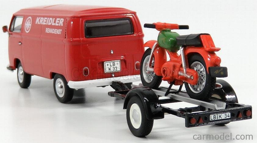 SCHUCO VW Kastenwagen T2-A Hochdach Porsche 1:43 Modellauto 03214 in