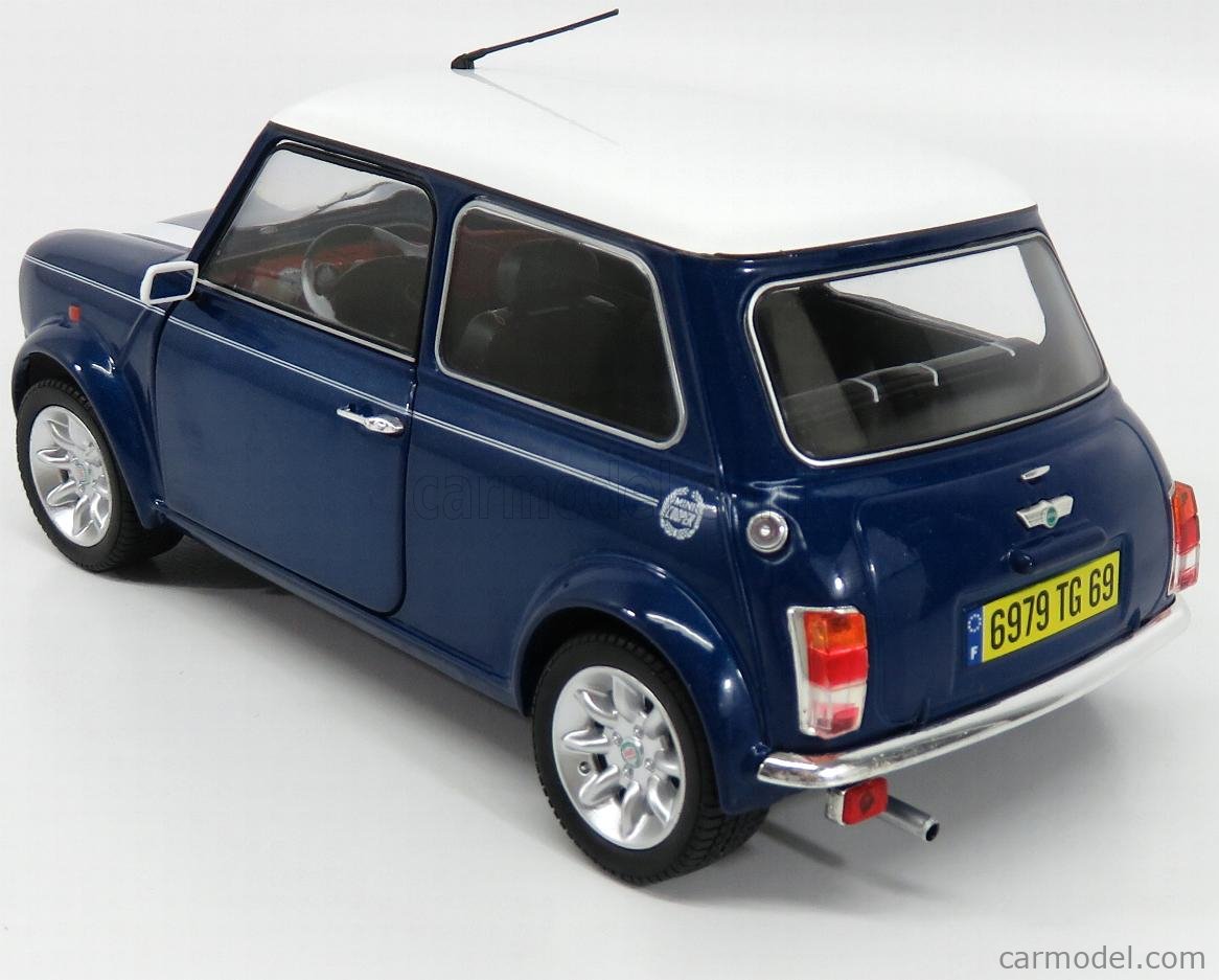 Blue/White Solido 1/18 Scale Model Car S1800601-1997 Mini Cooper 1.3i Sport 