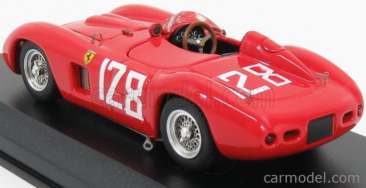 SHELBY　ch.0614　CARROLL　TYDDYN　1956　/ART-MODELART-MODEL　FERRARI　N　ROAD　WINNER　128　500　TR　1/43ミニカー-　RACES　RED