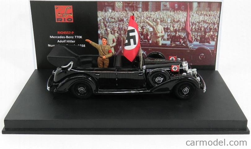 Mercedes 770k Adolf Hitler In Nuremberg Parade 1938 1:43 Model RIO