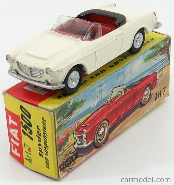 Mercury Italy 7 Scale 1 45 Fiat 1500 Spider 1959 White