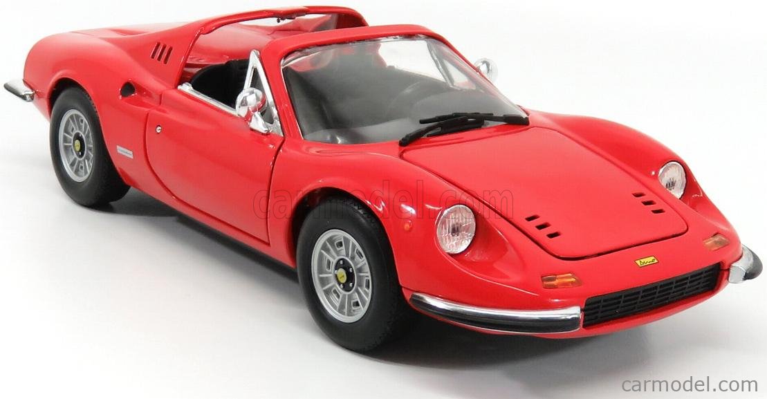 特価 Hot Wheels 1/18 フェラーリ Dino 246GTS レッド Amazon | Hot Wheel 1/18 フェラーリ246 GTS ディノ (レッド