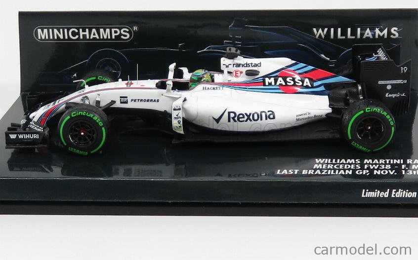 Williams Martini Fw38 Felipe Massa Brazilian Gp 2016 MINICHAMPS 1:43 417160119 M 