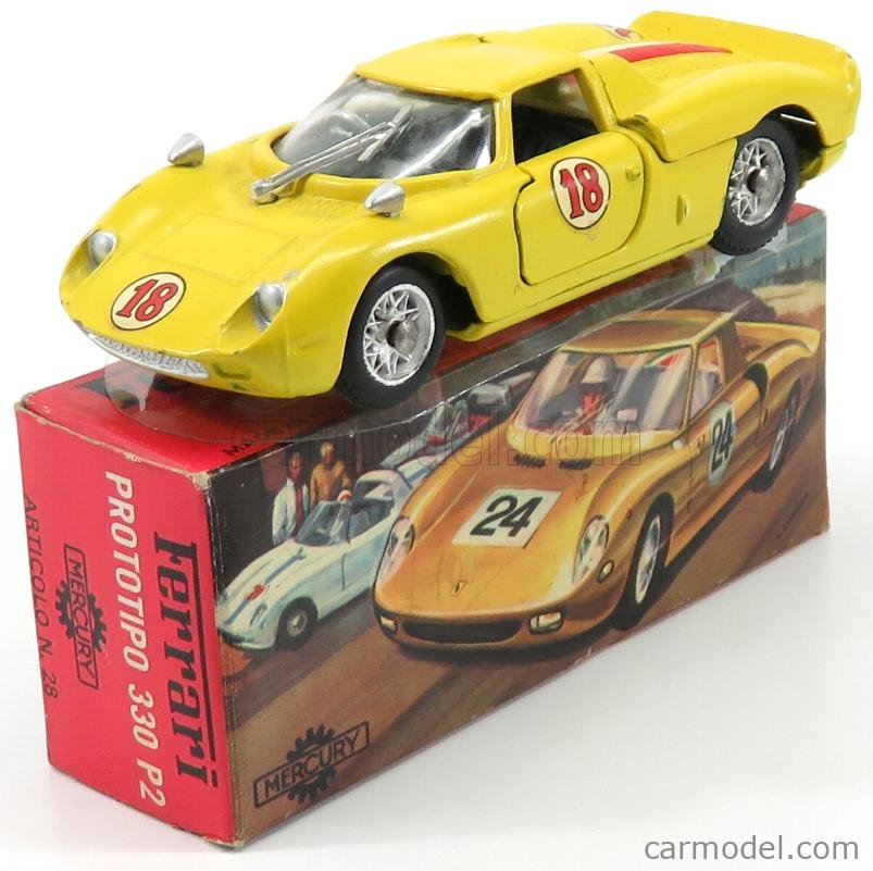 Mercury Italy 28 Scale 1 43 Ferrari 330p2 Prototipo N 18 Lemon Yellow