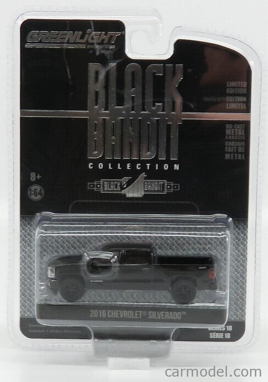 GREENLIGHT 27930 Scale 1/64 | CHEVROLET SILVERADO PICK-UP 2016 - BLACK ...