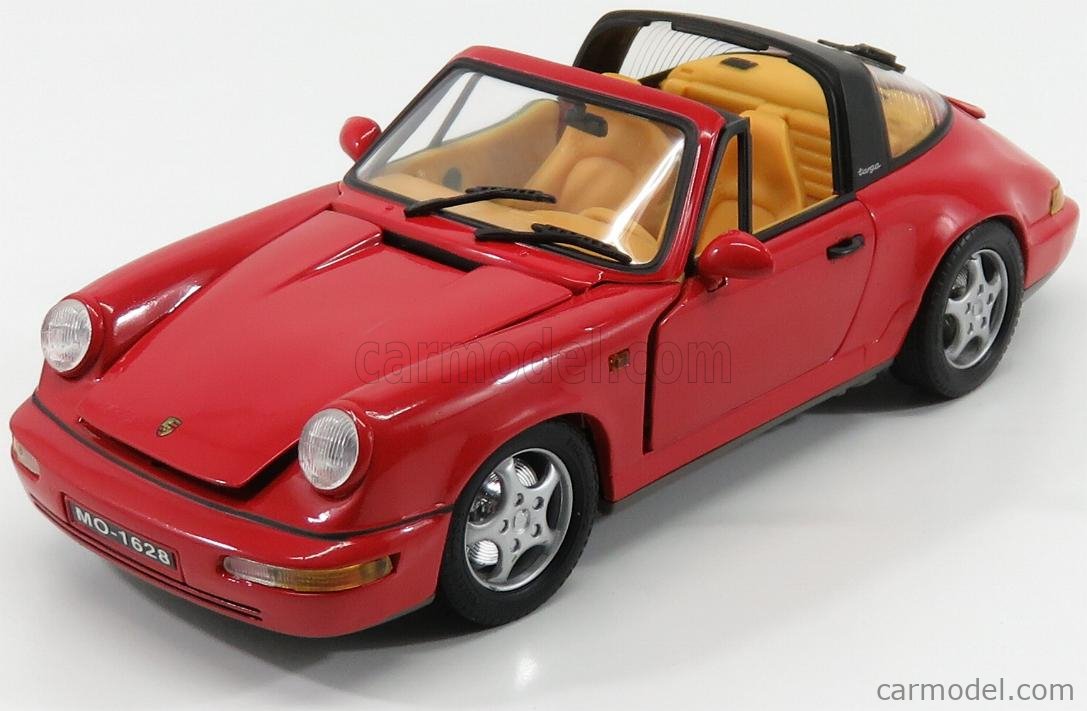 ANSON 30305 Scale 1/18 | PORSCHE 911 964 CARRERA 2 TARGA OPEN 1990 RED