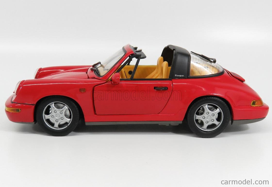 ANSON 30305 Scale 1/18 | PORSCHE 911 964 CARRERA 2 TARGA OPEN 1990 RED