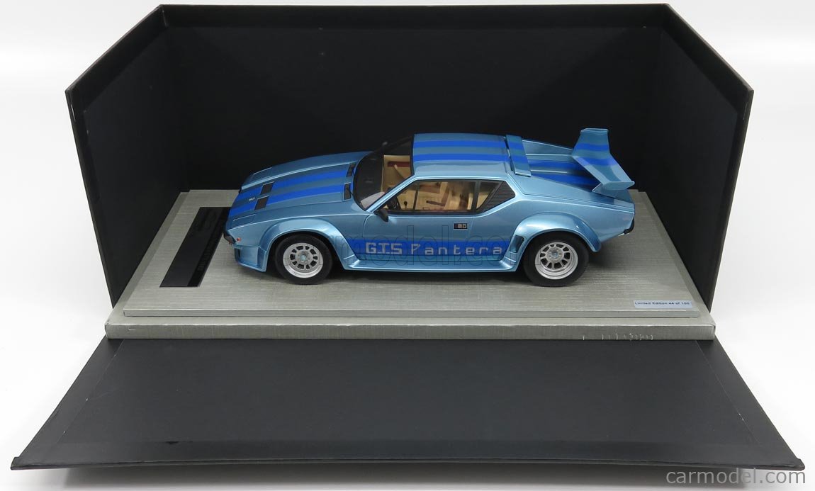 1/18 Scale Tecnomodel Detomaso Pantera GT5 Metal Light Blue 1982 TM18-105D 